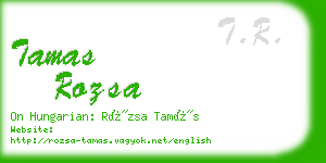 tamas rozsa business card